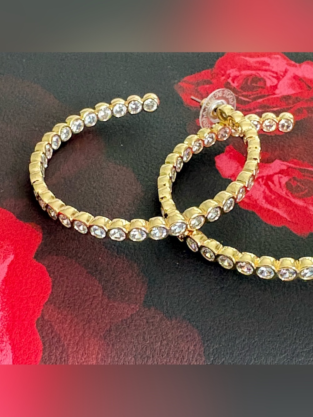 Stella & Dot Bezel Set Essential Hoops - Large